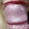 Sexy close-up cum in mouth